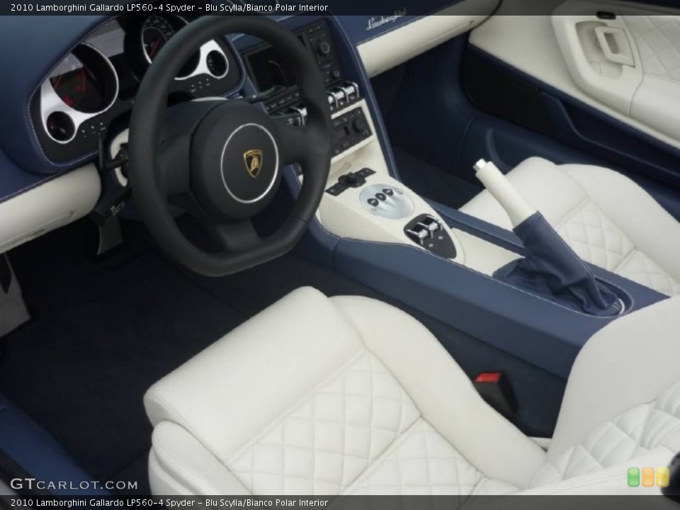 Blu Scylla/Bianco Polar Interior Prime Interior for the 2010 Lamborghini Gallardo LP560-4 Spyder #57176452