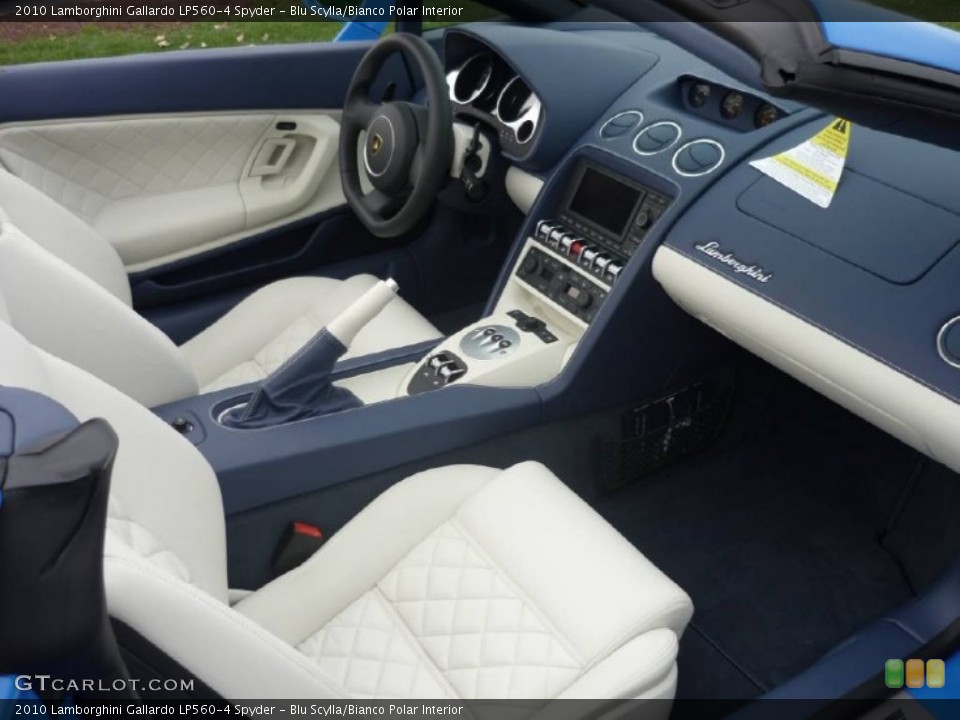 Blu Scylla/Bianco Polar Interior Front Seat for the 2010 Lamborghini Gallardo LP560-4 Spyder #57176467