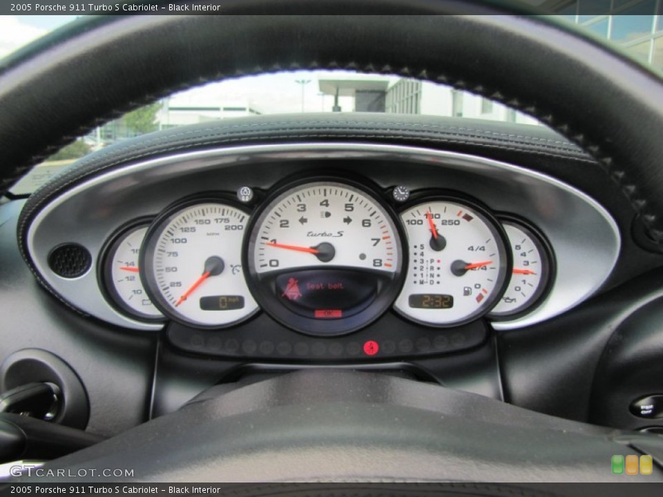 Black Interior Gauges for the 2005 Porsche 911 Turbo S Cabriolet #57177295