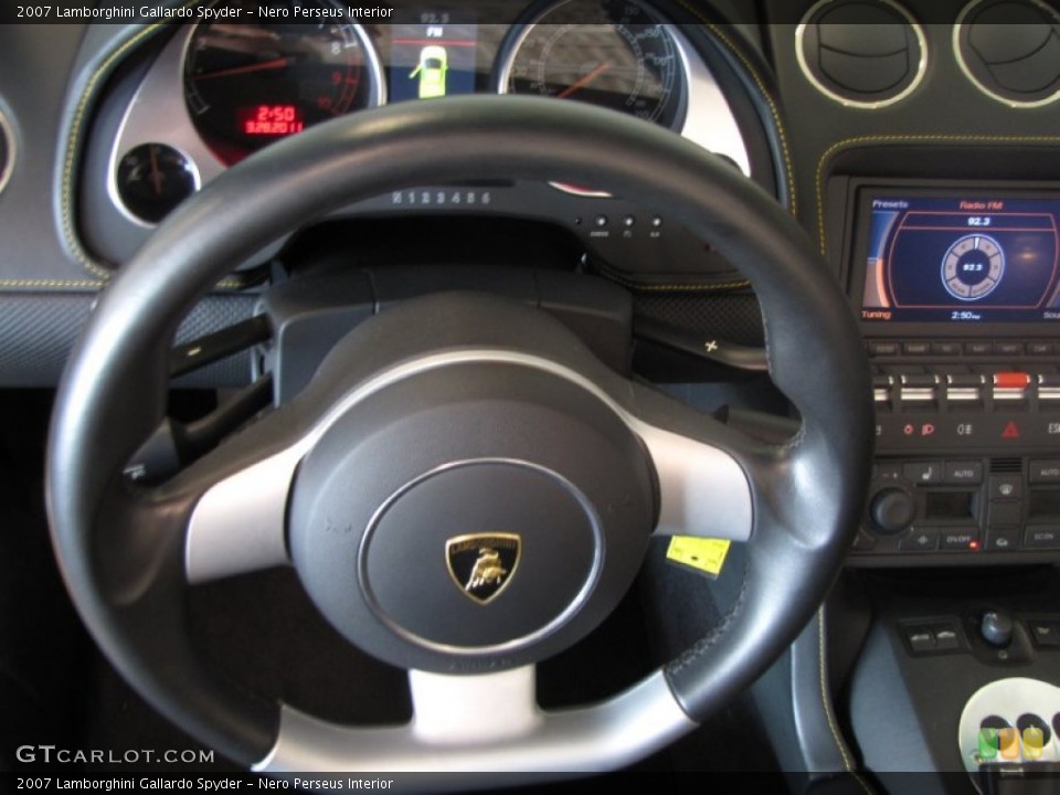 Nero Perseus Interior Steering Wheel for the 2007 Lamborghini Gallardo Spyder #57181045