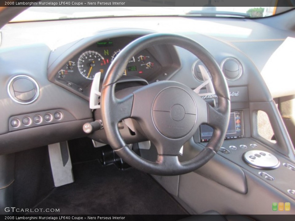 Nero Perseus Interior Steering Wheel for the 2008 Lamborghini Murcielago LP640 Coupe #57182503