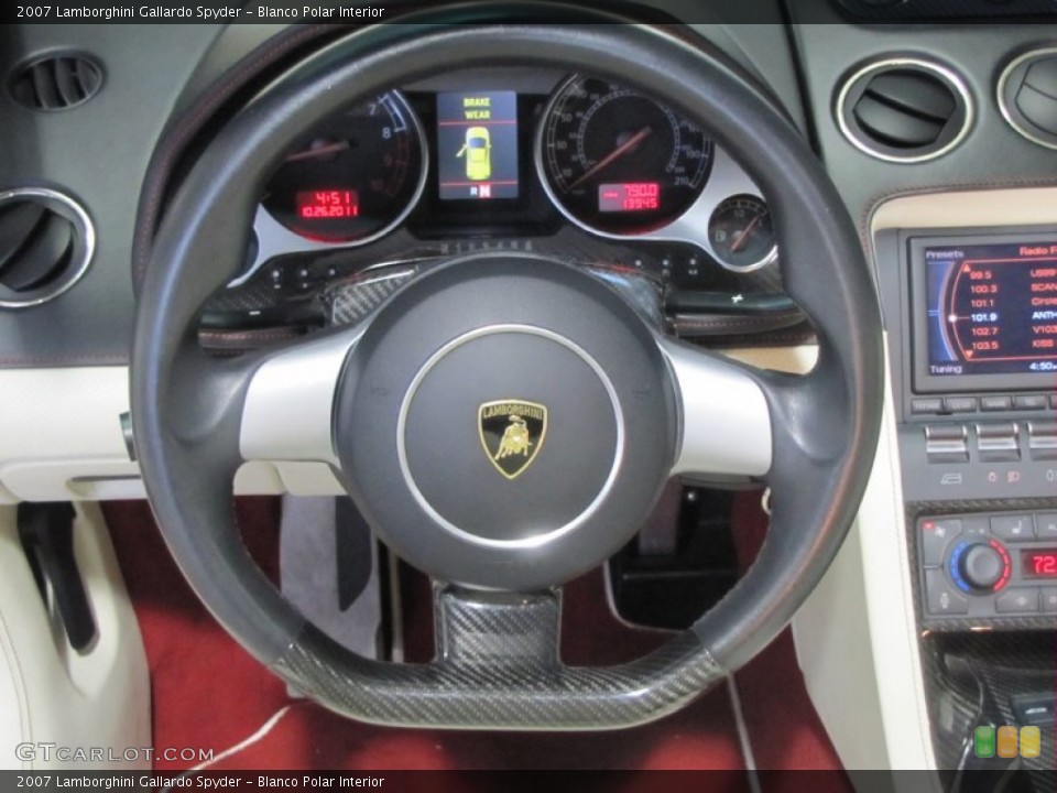 Blanco Polar Interior Steering Wheel for the 2007 Lamborghini Gallardo Spyder #57183811