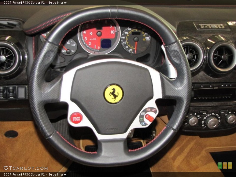 Beige Interior Steering Wheel for the 2007 Ferrari F430 Spider F1 #57184549