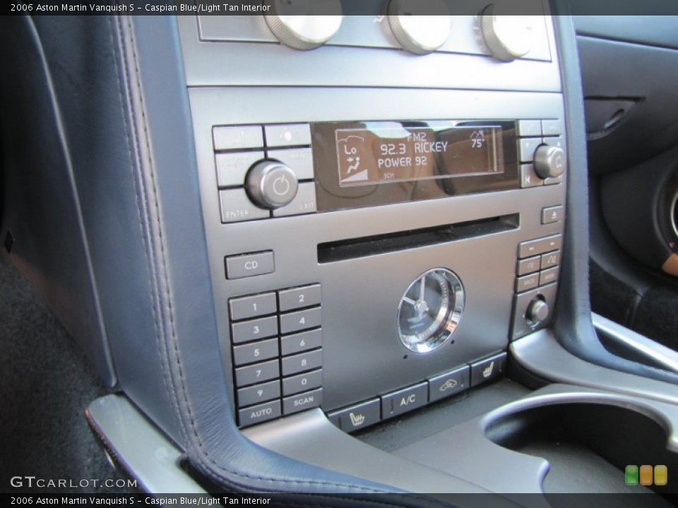 Caspian Blue/Light Tan Interior Controls for the 2006 Aston Martin Vanquish S #57185298