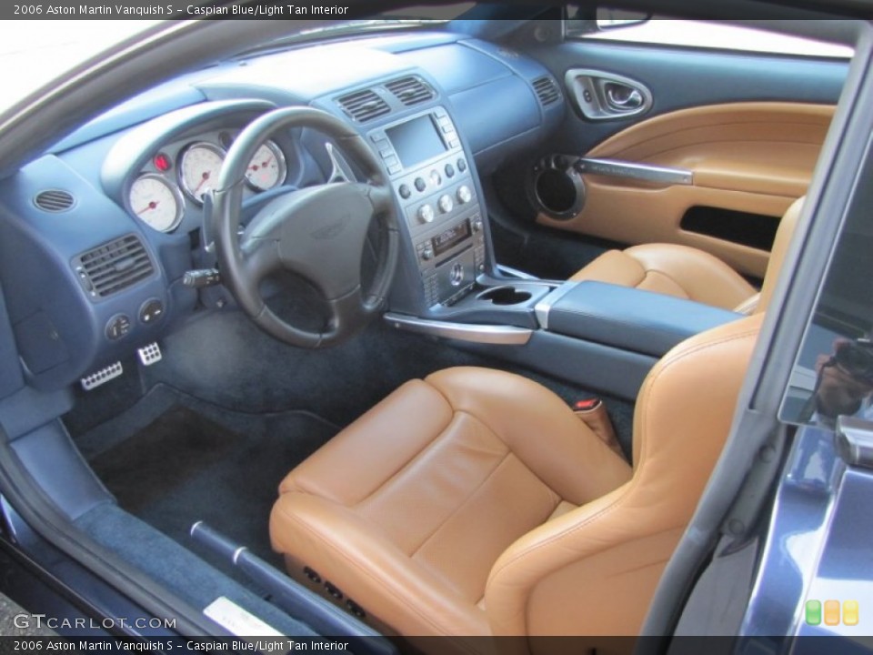 Caspian Blue/Light Tan 2006 Aston Martin Vanquish Interiors