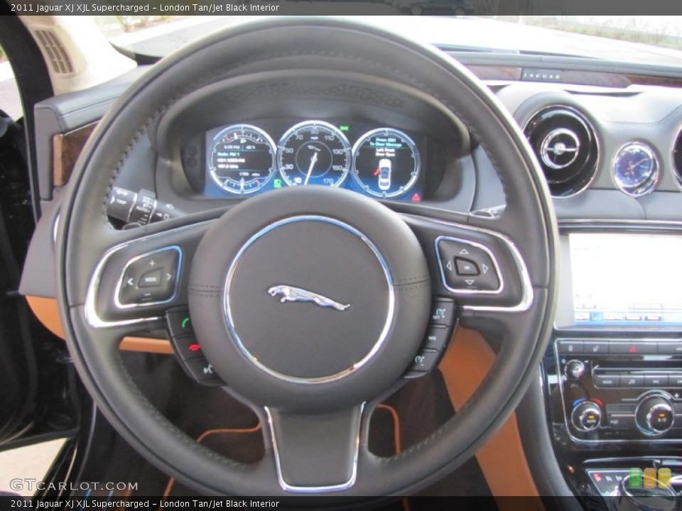 London Tan/Jet Black Interior Steering Wheel for the 2011 Jaguar XJ XJL Supercharged #57186739