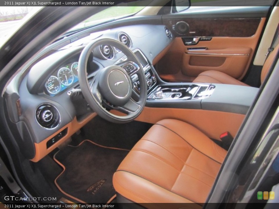 London Tan/Jet Black Interior Prime Interior for the 2011 Jaguar XJ XJL Supercharged #57186817