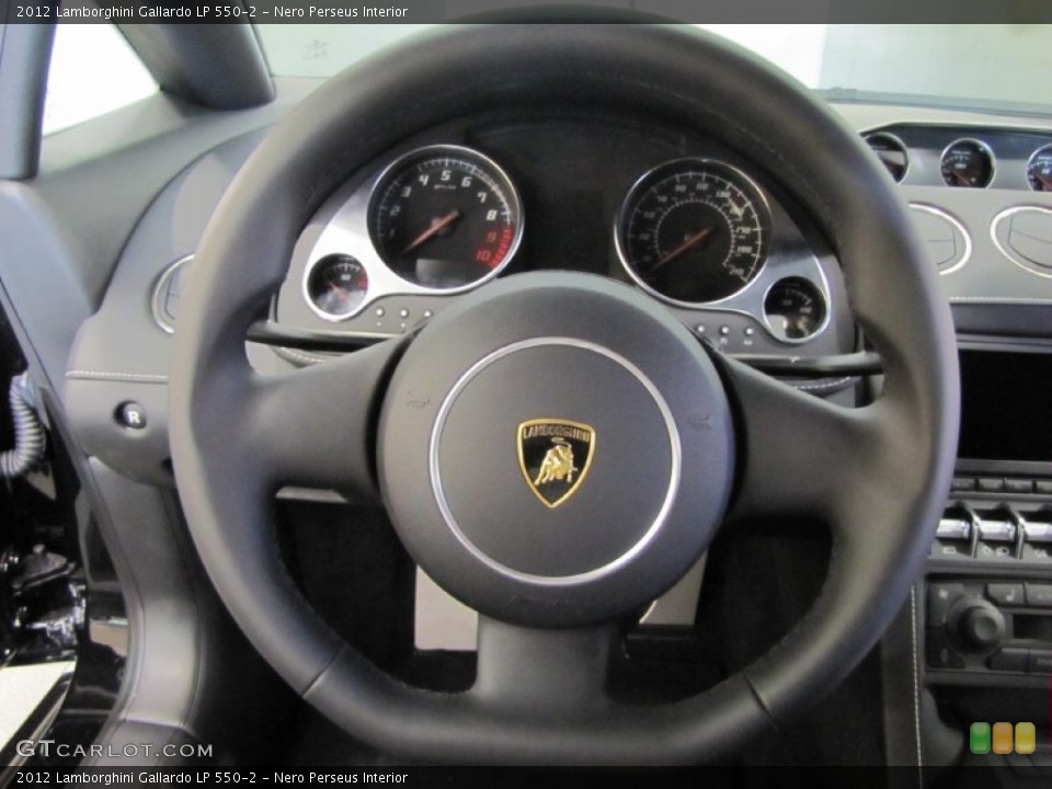 Nero Perseus Interior Steering Wheel for the 2012 Lamborghini Gallardo LP 550-2 #57189189