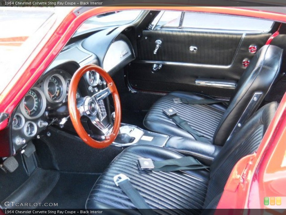 Black Interior Photo for the 1964 Chevrolet Corvette Sting Ray Coupe #57191284