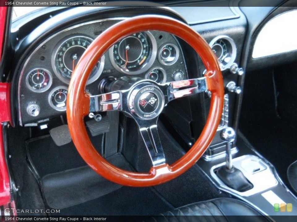 Black Interior Steering Wheel for the 1964 Chevrolet Corvette Sting Ray Coupe #57191292