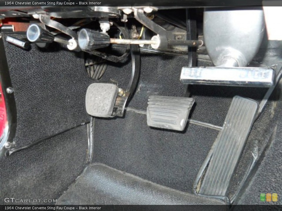 Black Interior Controls for the 1964 Chevrolet Corvette Sting Ray Coupe #57191340
