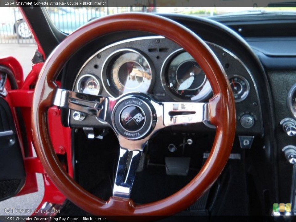 Black Interior Steering Wheel for the 1964 Chevrolet Corvette Sting Ray Coupe #57191353