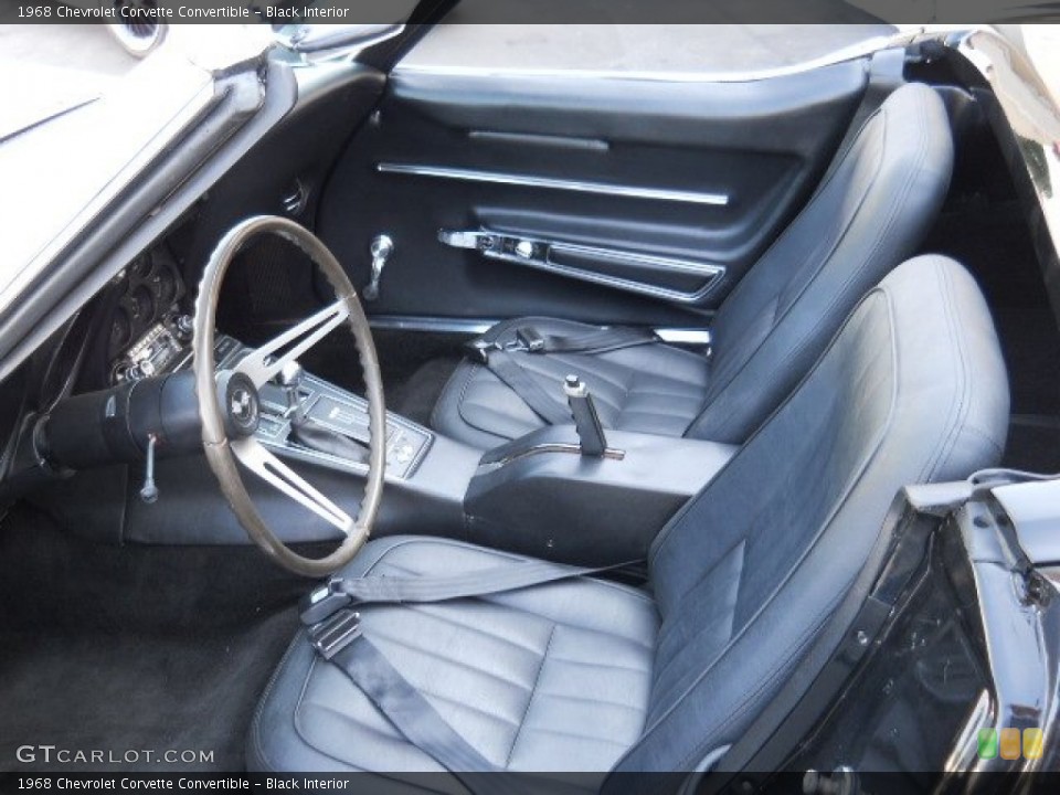 Black Interior Photo for the 1968 Chevrolet Corvette Convertible #57192552