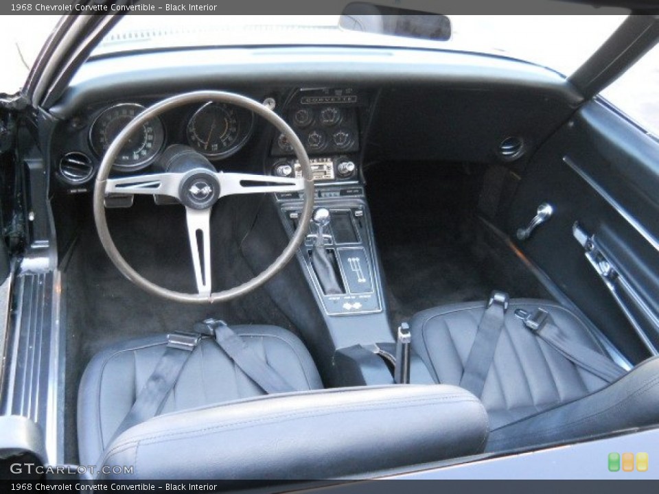 Black 1968 Chevrolet Corvette Interiors