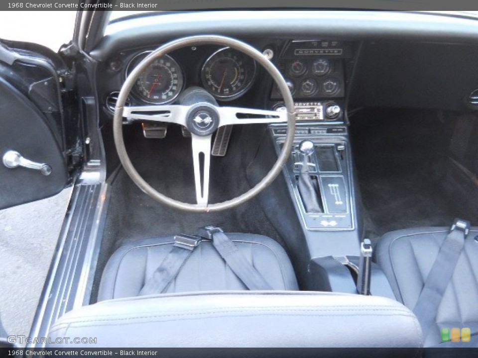 Black Interior Dashboard for the 1968 Chevrolet Corvette Convertible #57192567