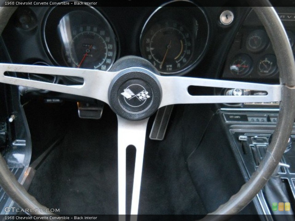 Black Interior Steering Wheel for the 1968 Chevrolet Corvette Convertible #57192582