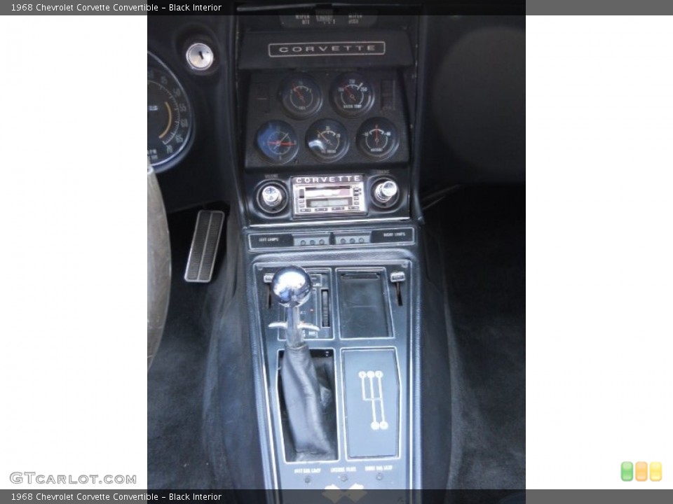 Black Interior Controls for the 1968 Chevrolet Corvette Convertible #57192591