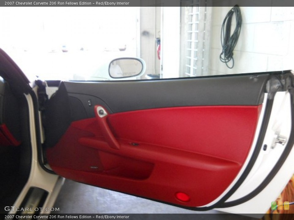Red/Ebony Interior Door Panel for the 2007 Chevrolet Corvette Z06 Ron Fellows Edition #57193342