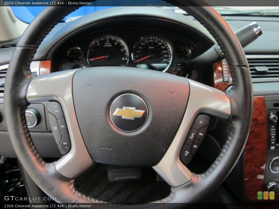 Ebony Interior Steering Wheel for the 2009 Chevrolet Avalanche LTZ 4x4 #57193480