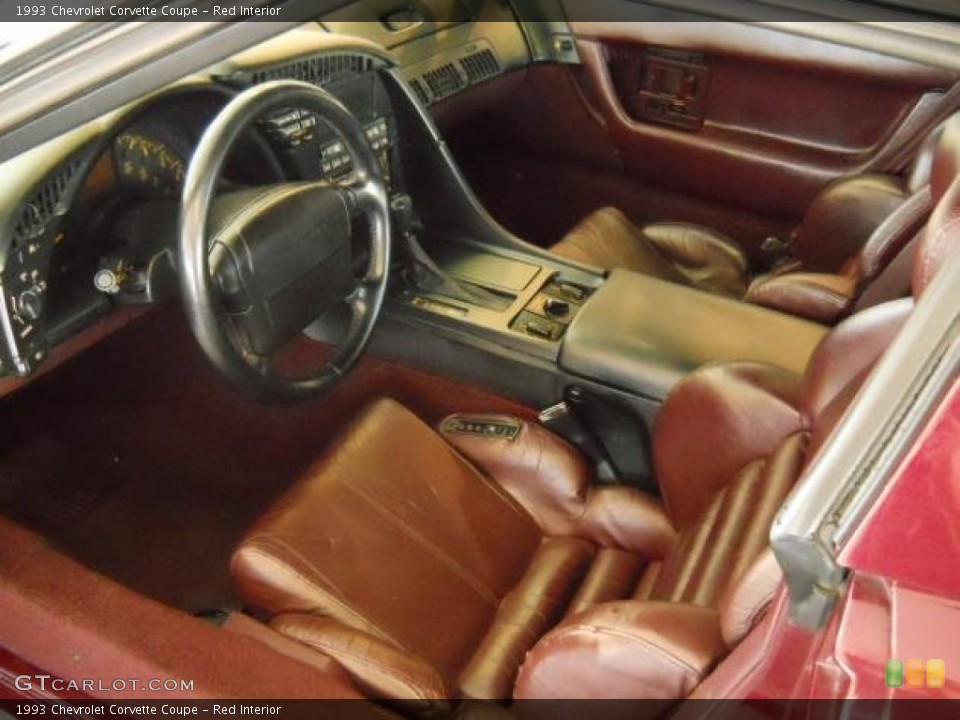 Red 1993 Chevrolet Corvette Interiors