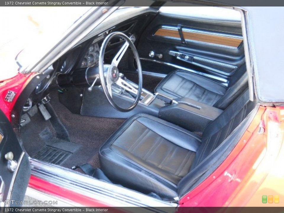 Black Interior Prime Interior for the 1972 Chevrolet Corvette Stingray Convertible #57194119