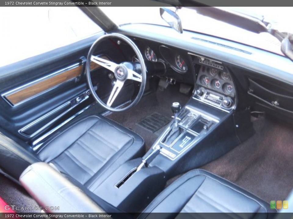 Black Interior Photo for the 1972 Chevrolet Corvette Stingray Convertible #57194128