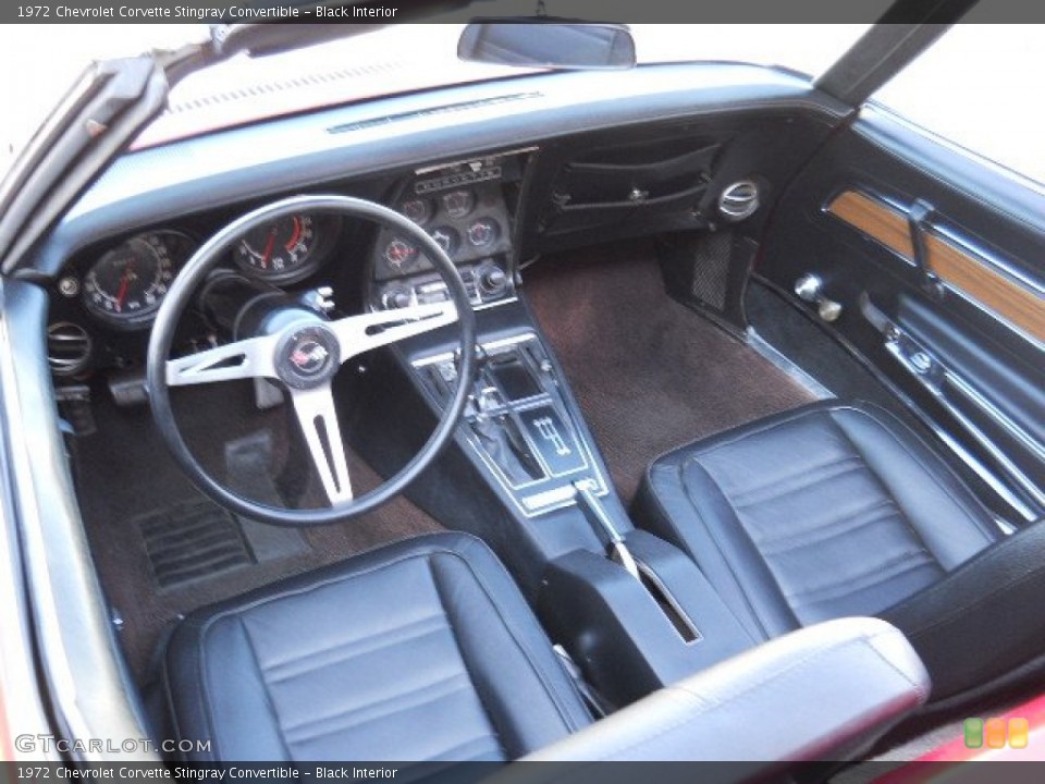 Black 1972 Chevrolet Corvette Interiors