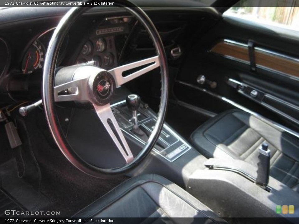 Black Interior Steering Wheel for the 1972 Chevrolet Corvette Stingray Convertible #57194152