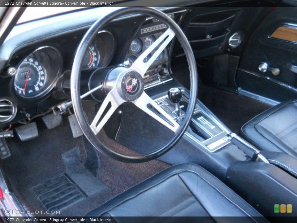 Black Interior Steering Wheel for the 1972 Chevrolet Corvette Stingray Convertible #57194161