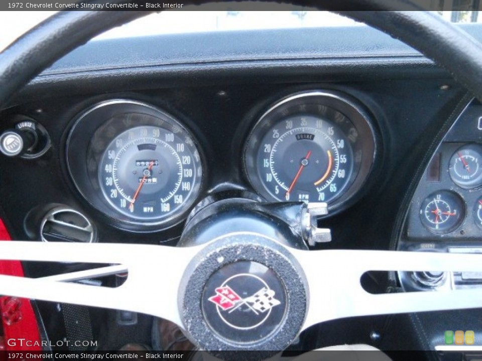 Black Interior Gauges for the 1972 Chevrolet Corvette Stingray Convertible #57194188