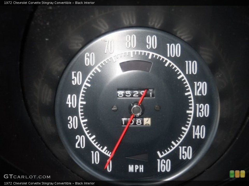 Black Interior Gauges for the 1972 Chevrolet Corvette Stingray Convertible #57194215