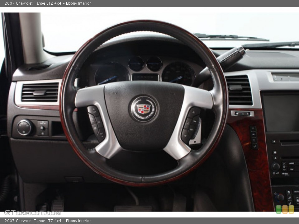Ebony Interior Steering Wheel for the 2007 Chevrolet Tahoe LTZ 4x4 #57196927