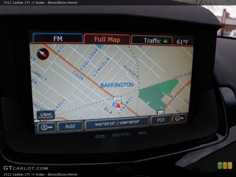 Ebony/Ebony Interior Navigation for the 2012 Cadillac CTS -V Sedan #57197473