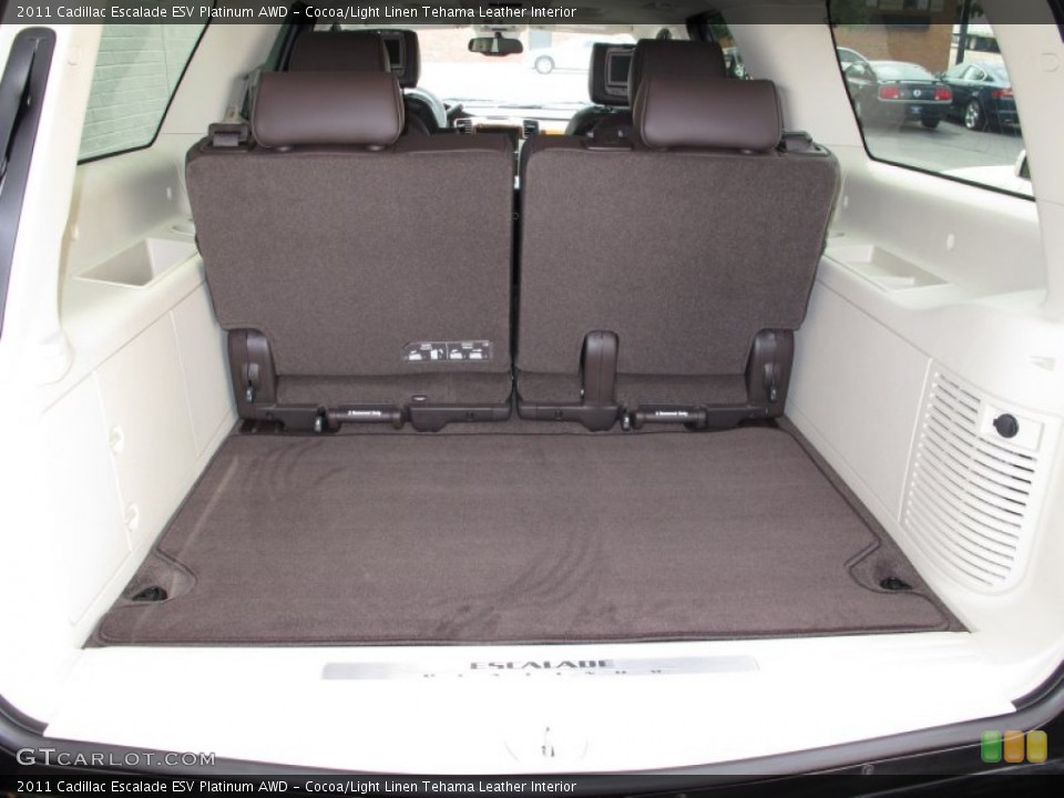 Cocoa/Light Linen Tehama Leather Interior Trunk for the 2011 Cadillac Escalade ESV Platinum AWD #57197645