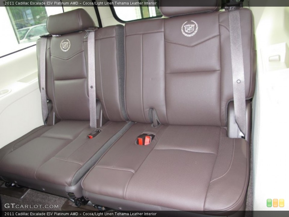Cocoa/Light Linen Tehama Leather Interior Photo for the 2011 Cadillac Escalade ESV Platinum AWD #57197684