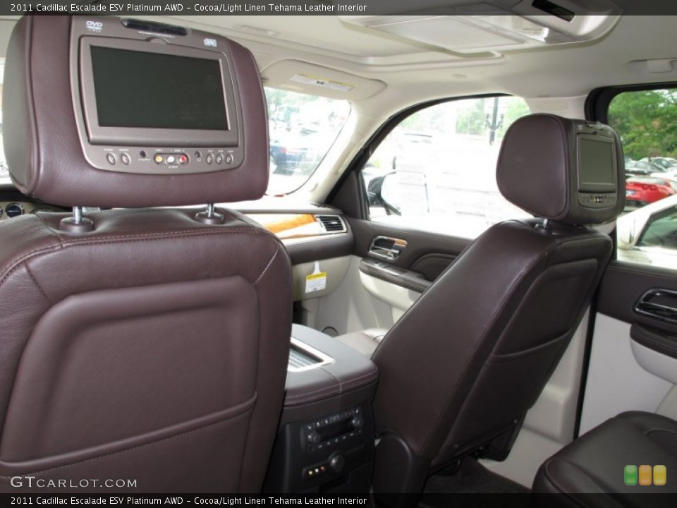 Cocoa/Light Linen Tehama Leather Interior Photo for the 2011 Cadillac Escalade ESV Platinum AWD #57197693