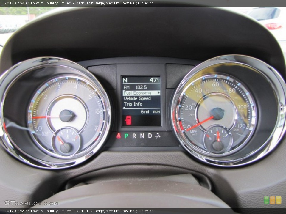 Dark Frost Beige/Medium Frost Beige Interior Gauges for the 2012 Chrysler Town & Country Limited #57198745