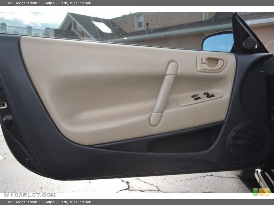Black/Beige Interior Door Panel for the 2002 Dodge Stratus SE Coupe #57200704
