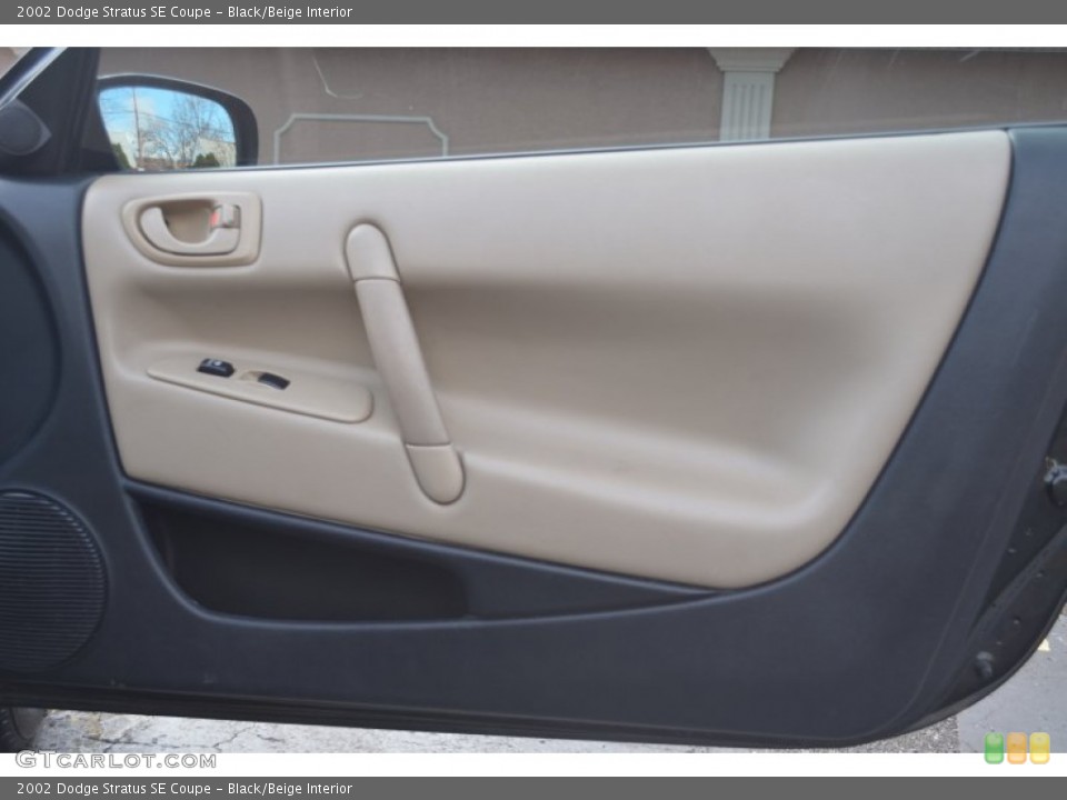 Black/Beige Interior Door Panel for the 2002 Dodge Stratus SE Coupe #57200713