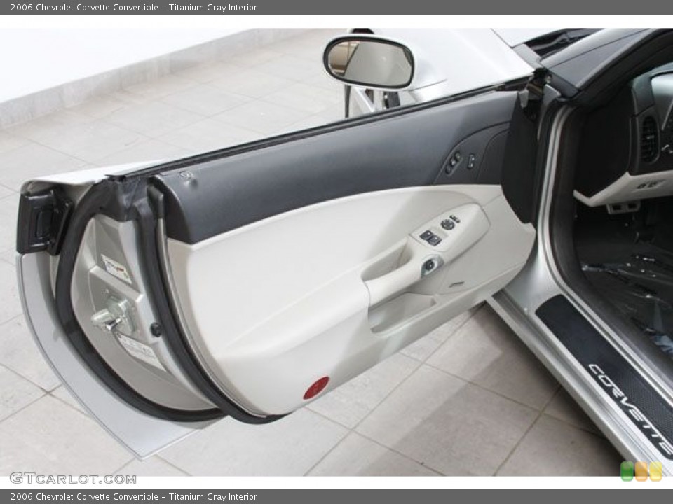 Titanium Gray Interior Door Panel for the 2006 Chevrolet Corvette Convertible #57201994