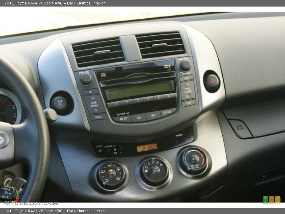 Dark Charcoal Interior Controls for the 2011 Toyota RAV4 V6 Sport 4WD #57202225