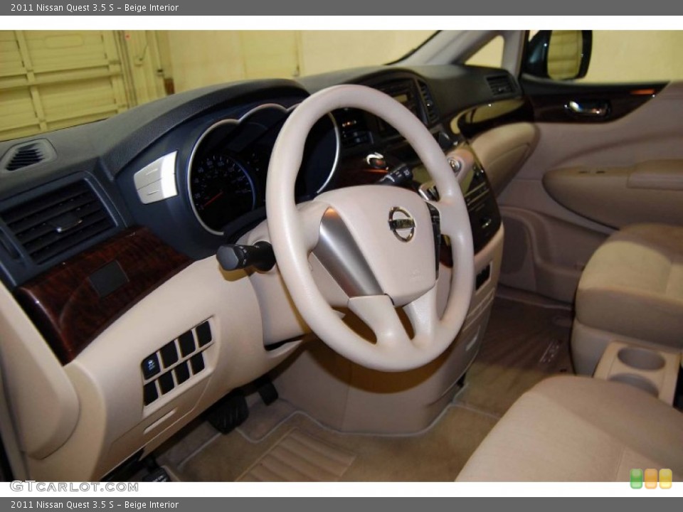 Beige Interior Steering Wheel for the 2011 Nissan Quest 3.5 S #57202567
