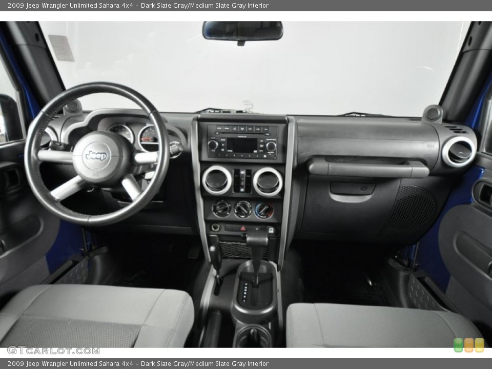 Dark Slate Gray/Medium Slate Gray Interior Dashboard for the 2009 Jeep Wrangler Unlimited Sahara 4x4 #57208823