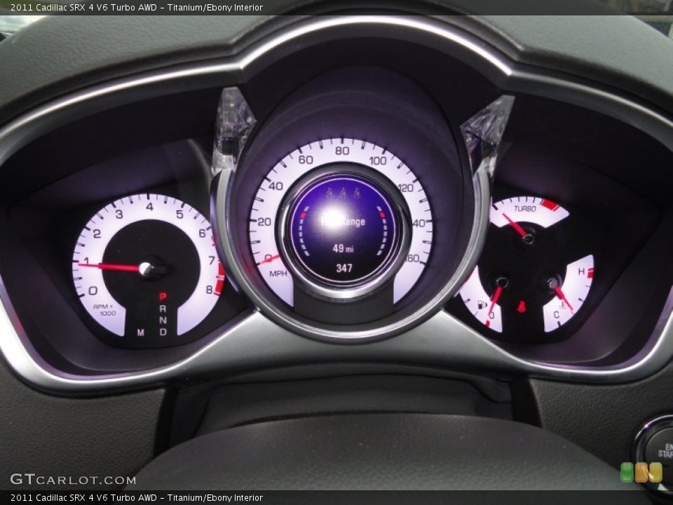 Titanium/Ebony Interior Gauges for the 2011 Cadillac SRX 4 V6 Turbo AWD #57209822