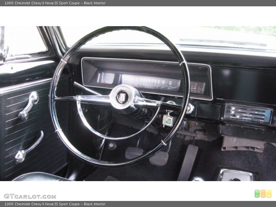 Black Interior Steering Wheel for the 1966 Chevrolet Chevy II Nova SS Sport Coupe #57214052
