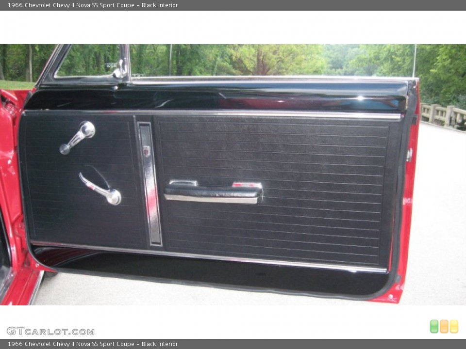 Black Interior Door Panel for the 1966 Chevrolet Chevy II Nova SS Sport Coupe #57214064