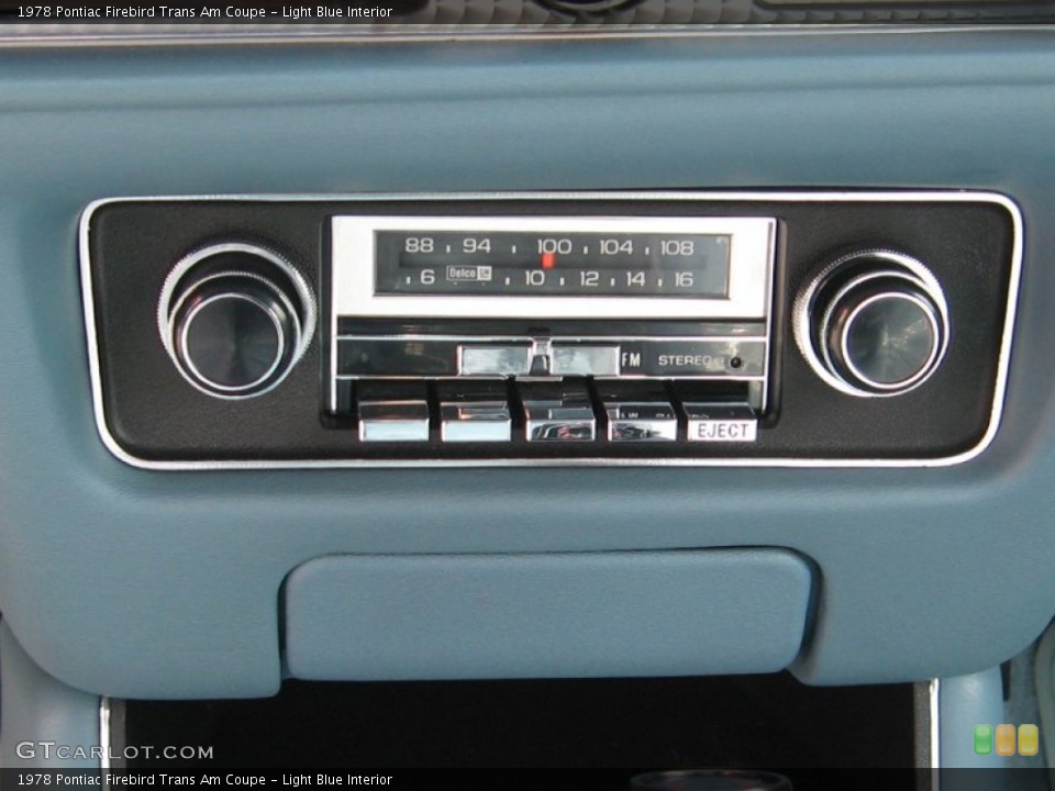 Light Blue Interior Audio System for the 1978 Pontiac Firebird Trans Am Coupe #57214546