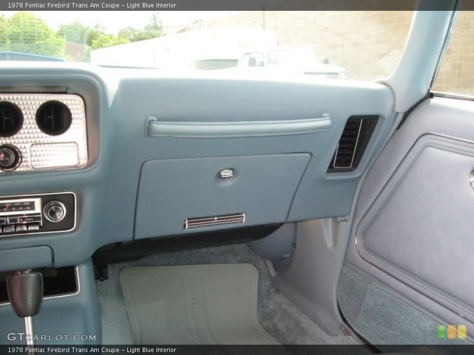 Light Blue Interior Dashboard for the 1978 Pontiac Firebird Trans Am Coupe #57214558