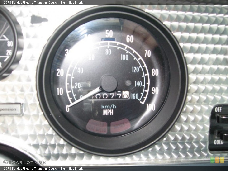 Light Blue Interior Gauges for the 1978 Pontiac Firebird Trans Am Coupe #57214588
