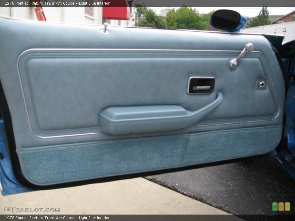 Light Blue Interior Door Panel for the 1978 Pontiac Firebird Trans Am Coupe #57214624